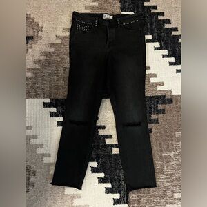 Free People Black Studded Jeans